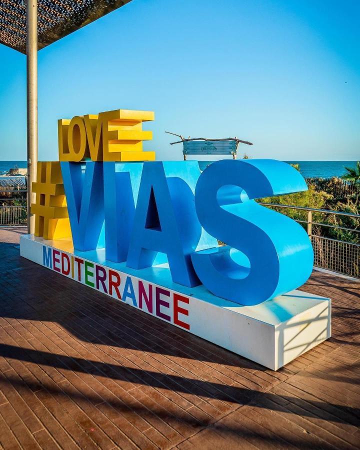 Mobilhome La Carabasse Vias Plage Buitenkant foto