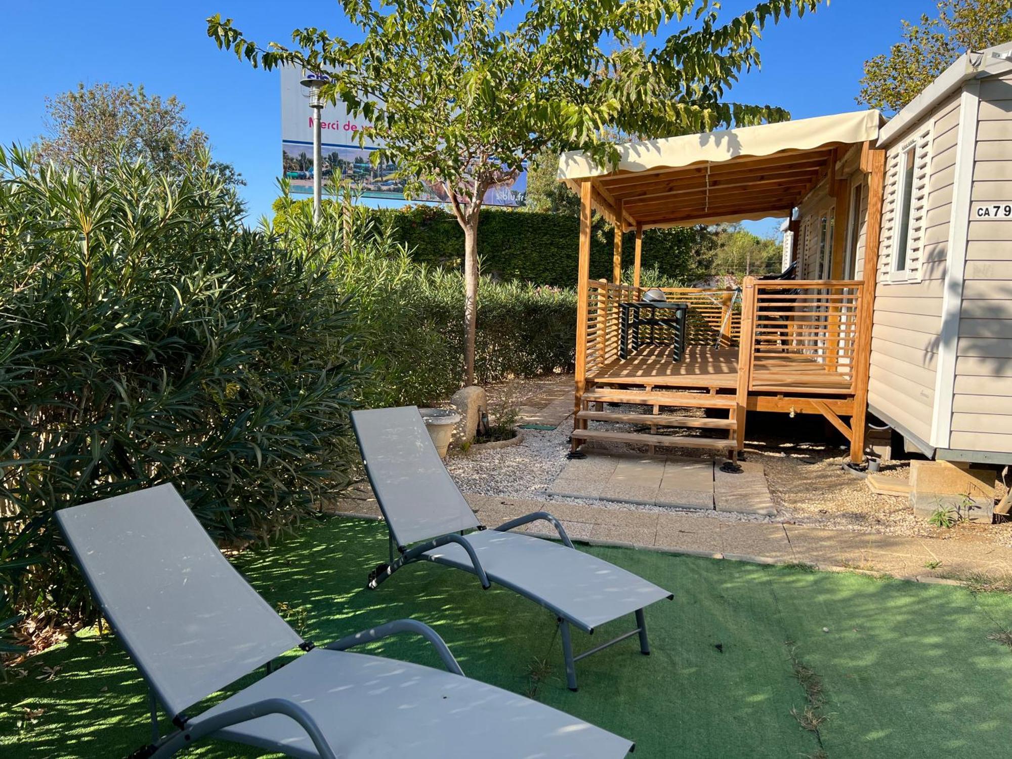 Mobilhome La Carabasse Vias Plage Buitenkant foto