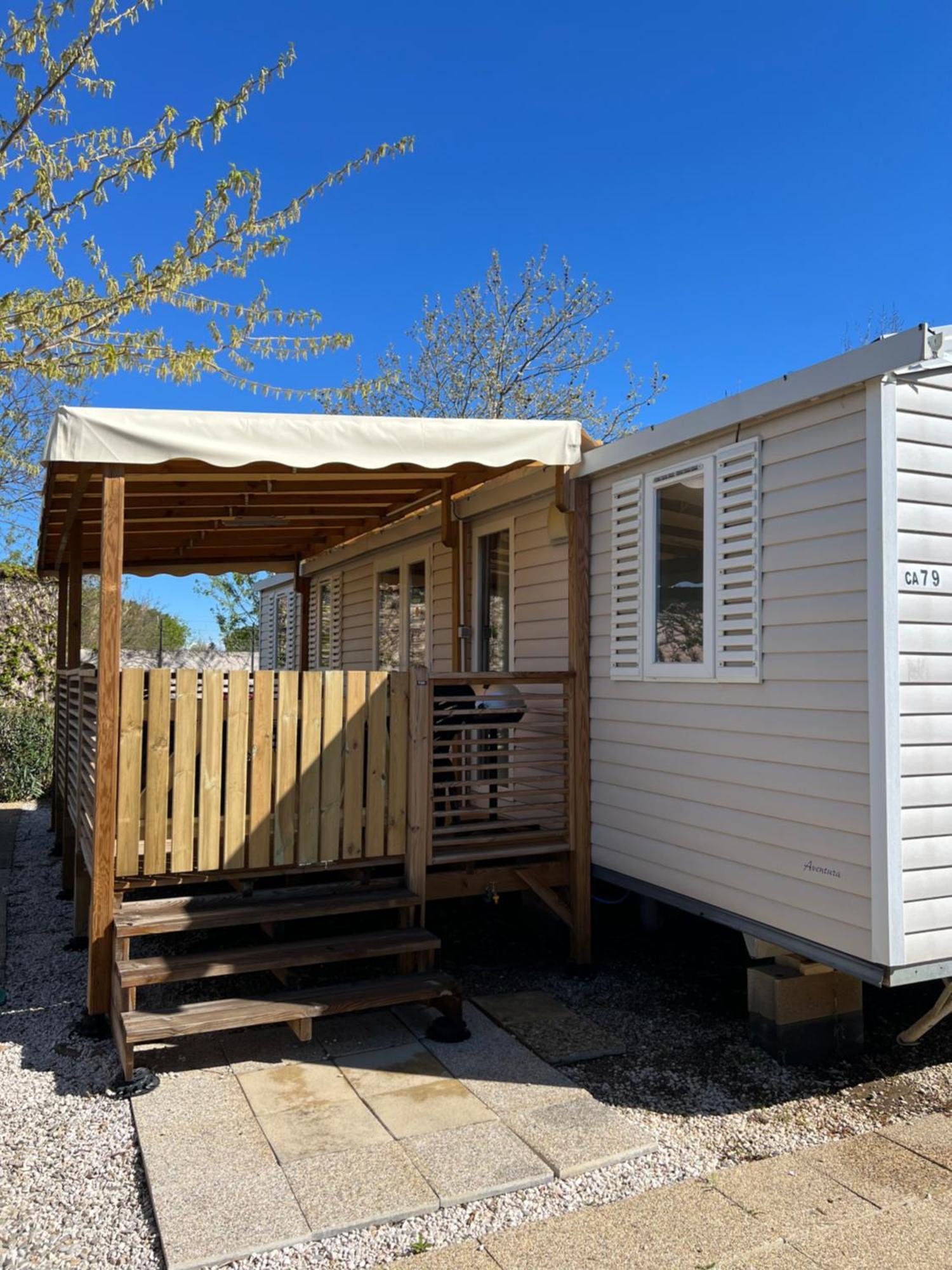 Mobilhome La Carabasse Vias Plage Buitenkant foto